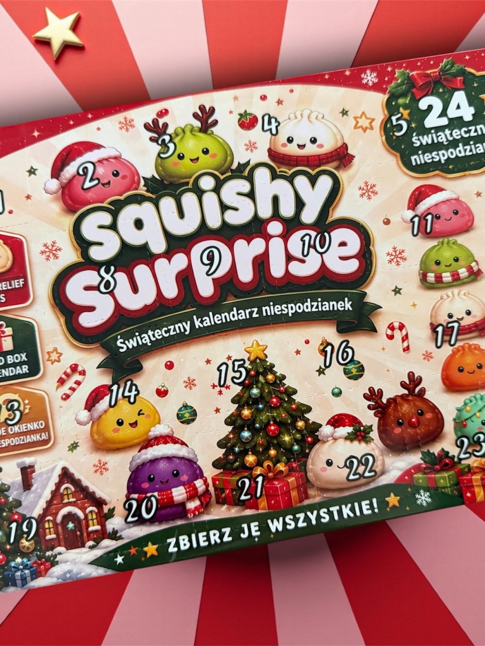 Holiday Advent Calendar - Festive Multicolor Squishies 24